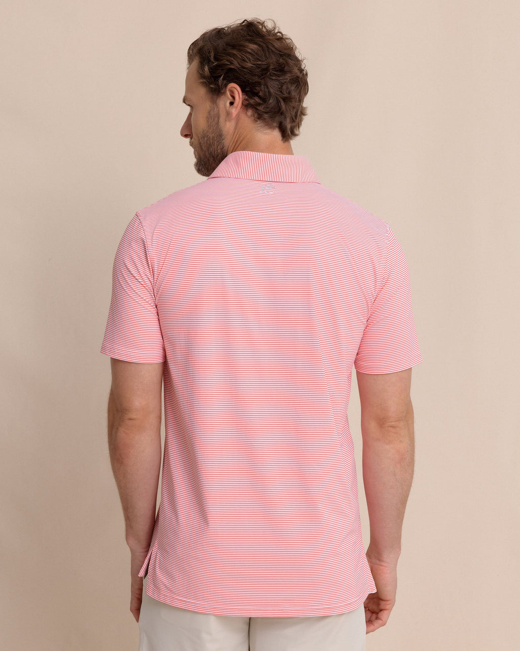 brrr°®-eeze Meadowbrook Stripe Polo - Sunkist Coral