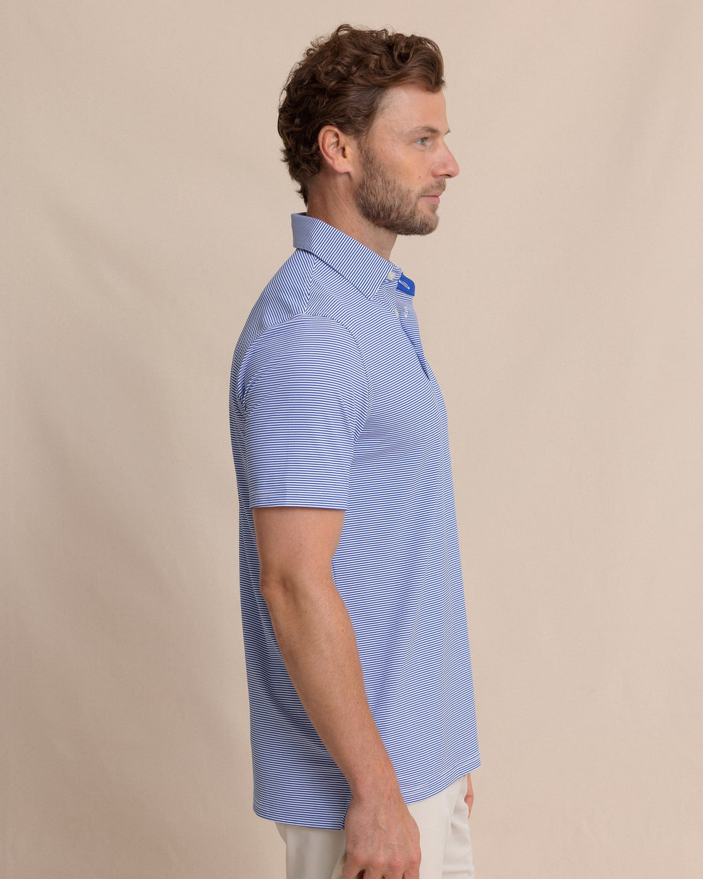 brrr°®-eeze Meadowbrook Stripe Polo - Surf Blue